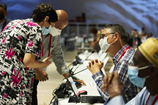 Exchange during the Members’ Assembly © IUCN / Ecodeo / Margarita Corporan